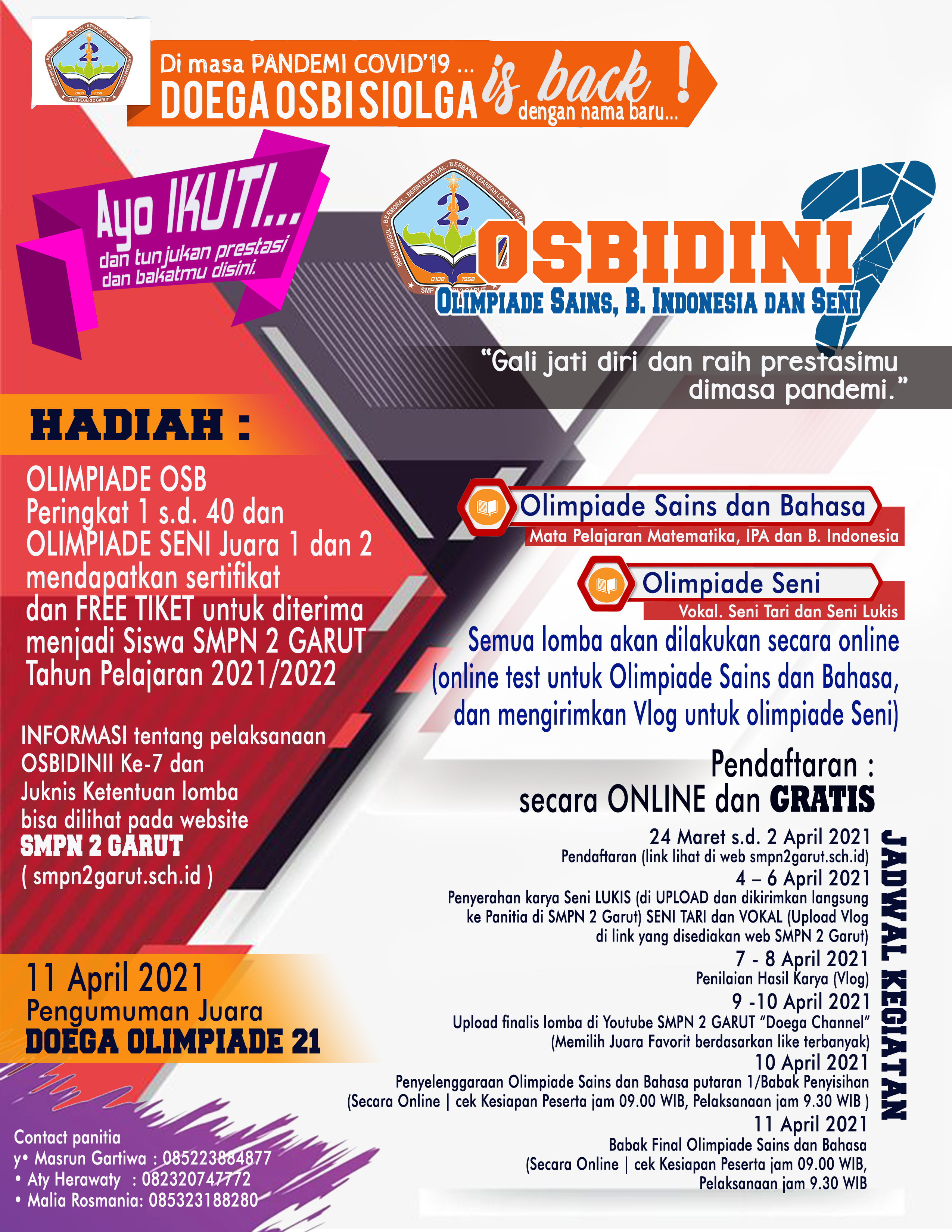 OSBIDINI KE-7 Tk. SD/MI KELAS-6 | 2021